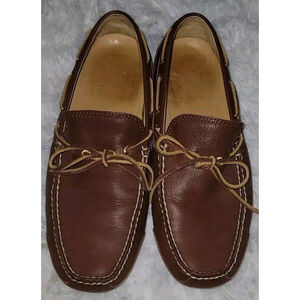 Men’s Sperry Top Sider Gold Cup ASV Brown Leather Loafers Sz 1O M Pre-Owned